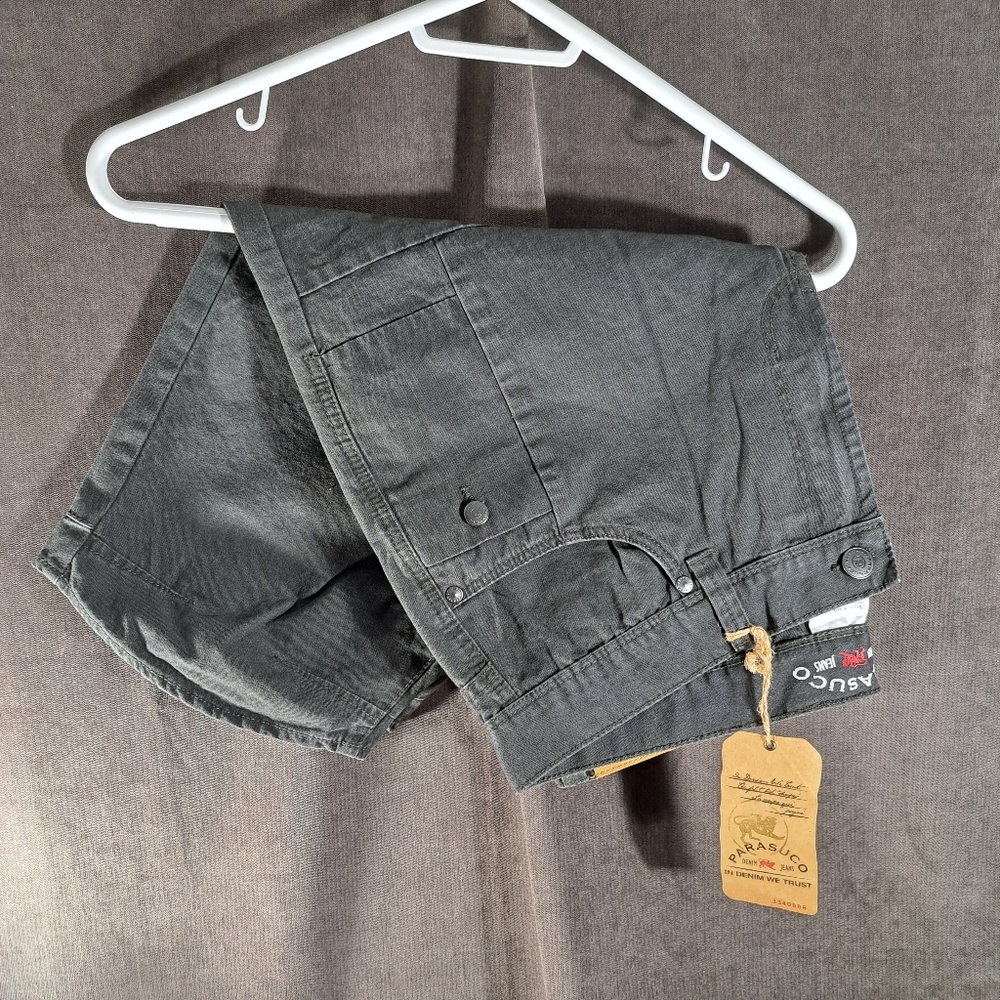 Parasuco WF-9223 Charcoal Grey Denim Jean Multipocketed Cargo Shorts NWT 36